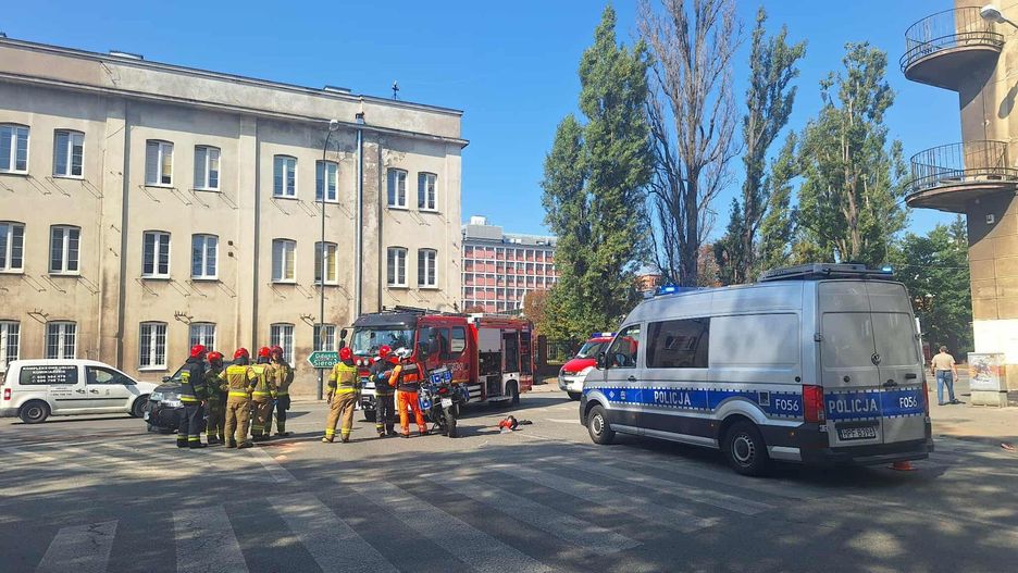 wypadek na ulicy Wólczańskiej w Łodzi