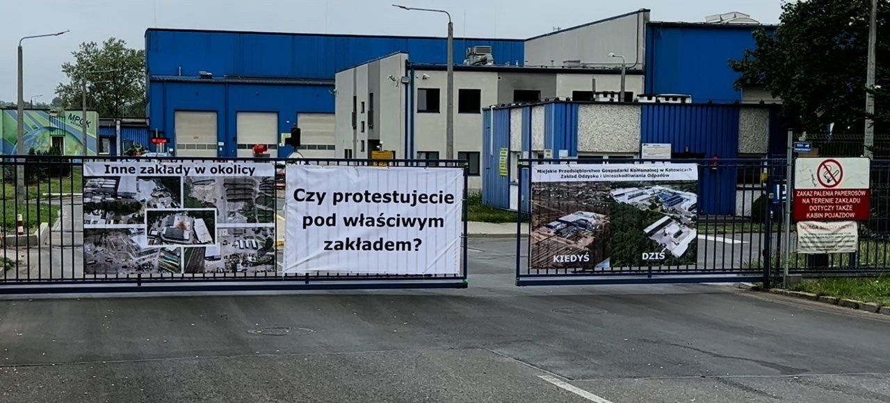 Strajk pod zakładem Zakładem Odzysku i Unieszkodliwiania Odpadów