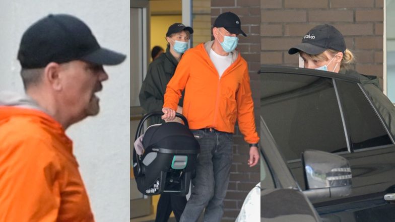 Krzysztof Ibisz odbiera żonę i syna ze szpitala