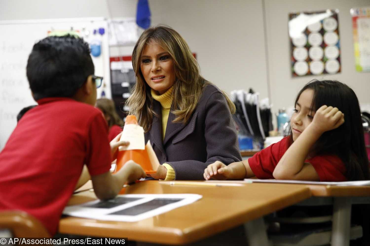Melania Trump z wizytą w szkole artystycznej