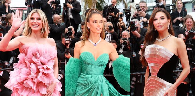 Celebrytki zleciały do Francji na otwarcie festiwalu w Cannes: Heidi Klum, Alessandra Ambrosio, Eva Longoria...
