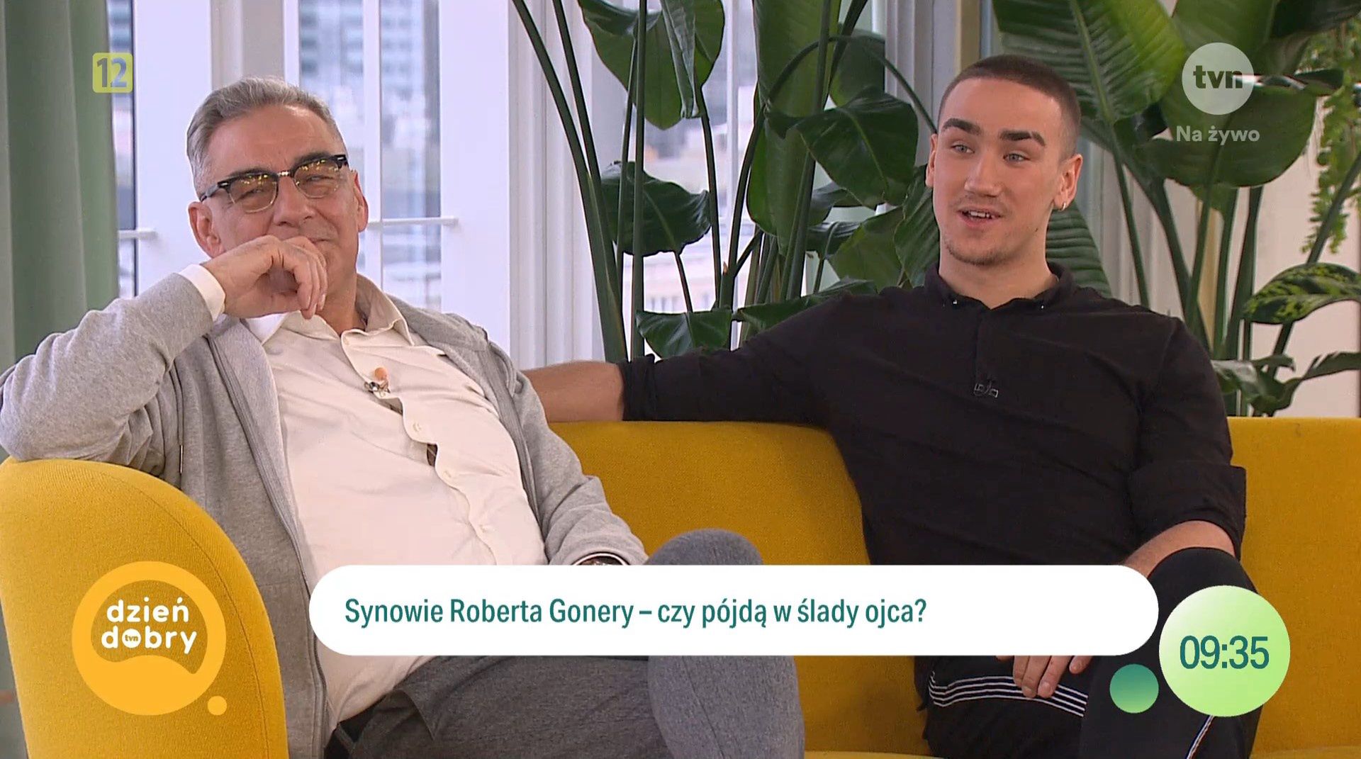 Robert Gonera z synami w programie "Dzień Dobry TVN"