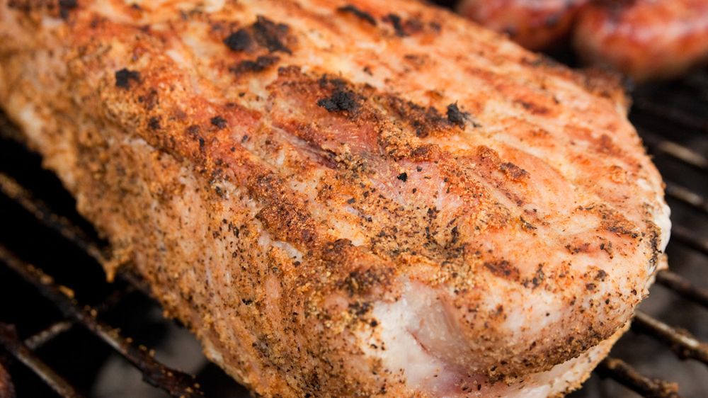 Opiekany peklowany schab wieprzowy bez kości (samo mięso)