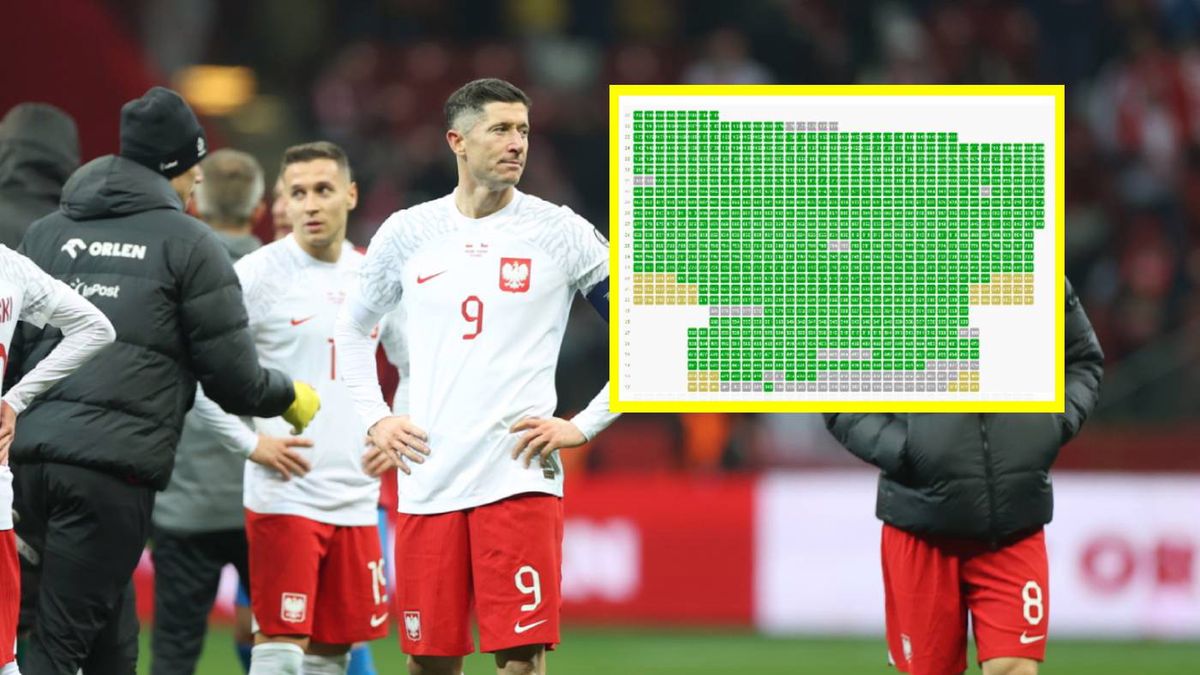 Robert Lewandowski i skan biletowy z Polska - Łotwa