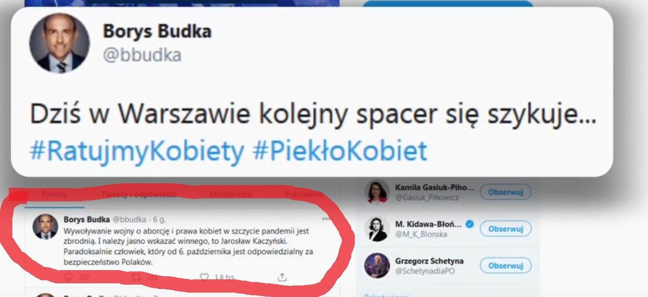Wpadka "Wiadomości" z wpisem Borysa Budki na Twitterze