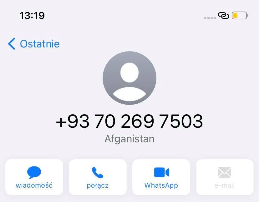 Nieodebrane połączenie zza granicy