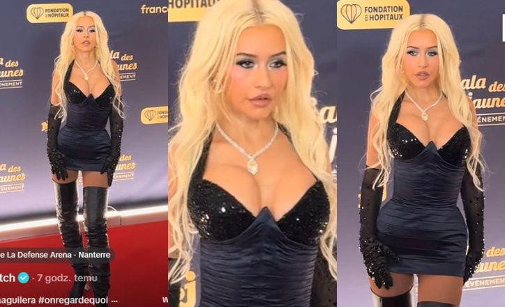 Christina Aguilera na paryskiej gali