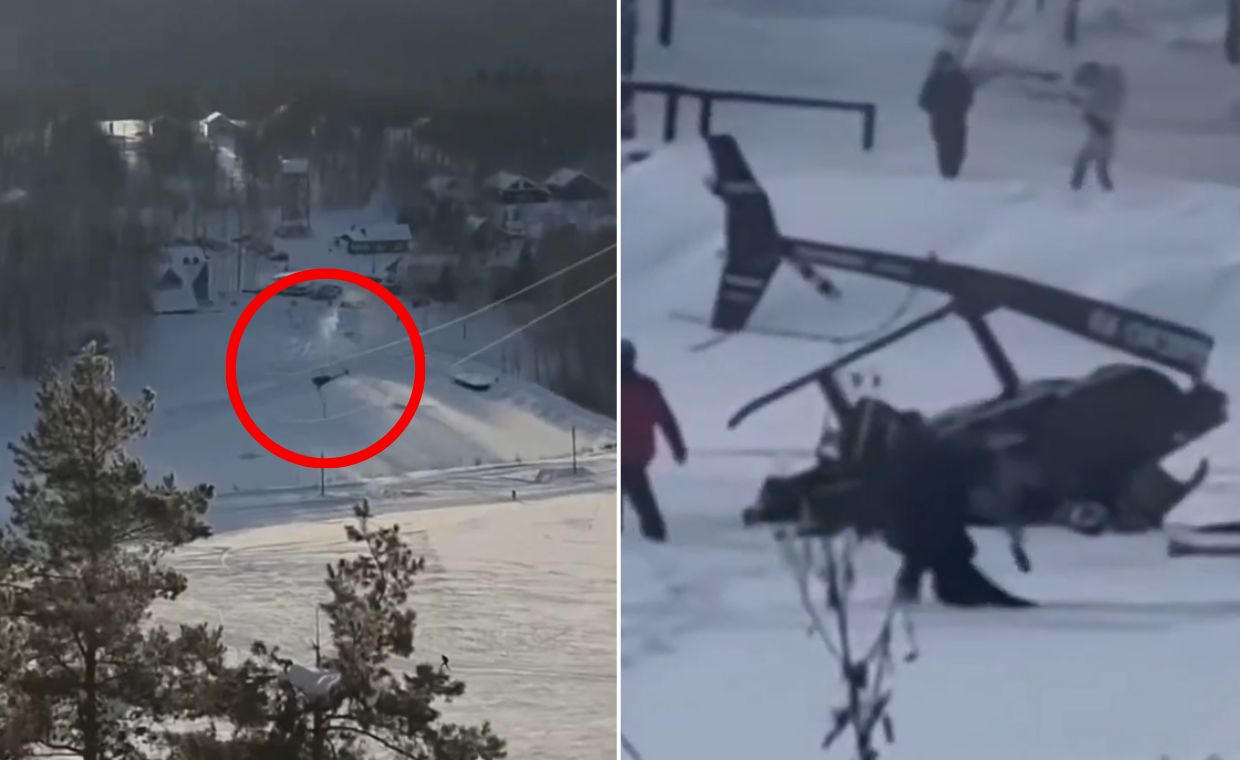 wiadomości,aktualności,WP Wiadomości Katastrofa w Rosji. Śmigłowiec zahaczył o linię wyciągu narciarskiego