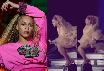 Beyonce o mało nie spadła ze schodów w trakcie koncertu! (WIDEO)