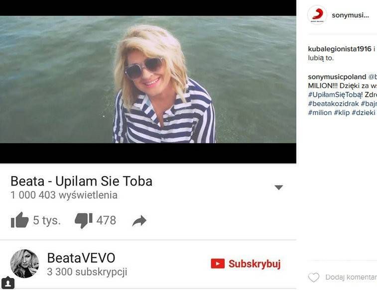 Piosenka "Upijam się tobą" wyświetlona ponad milion razy