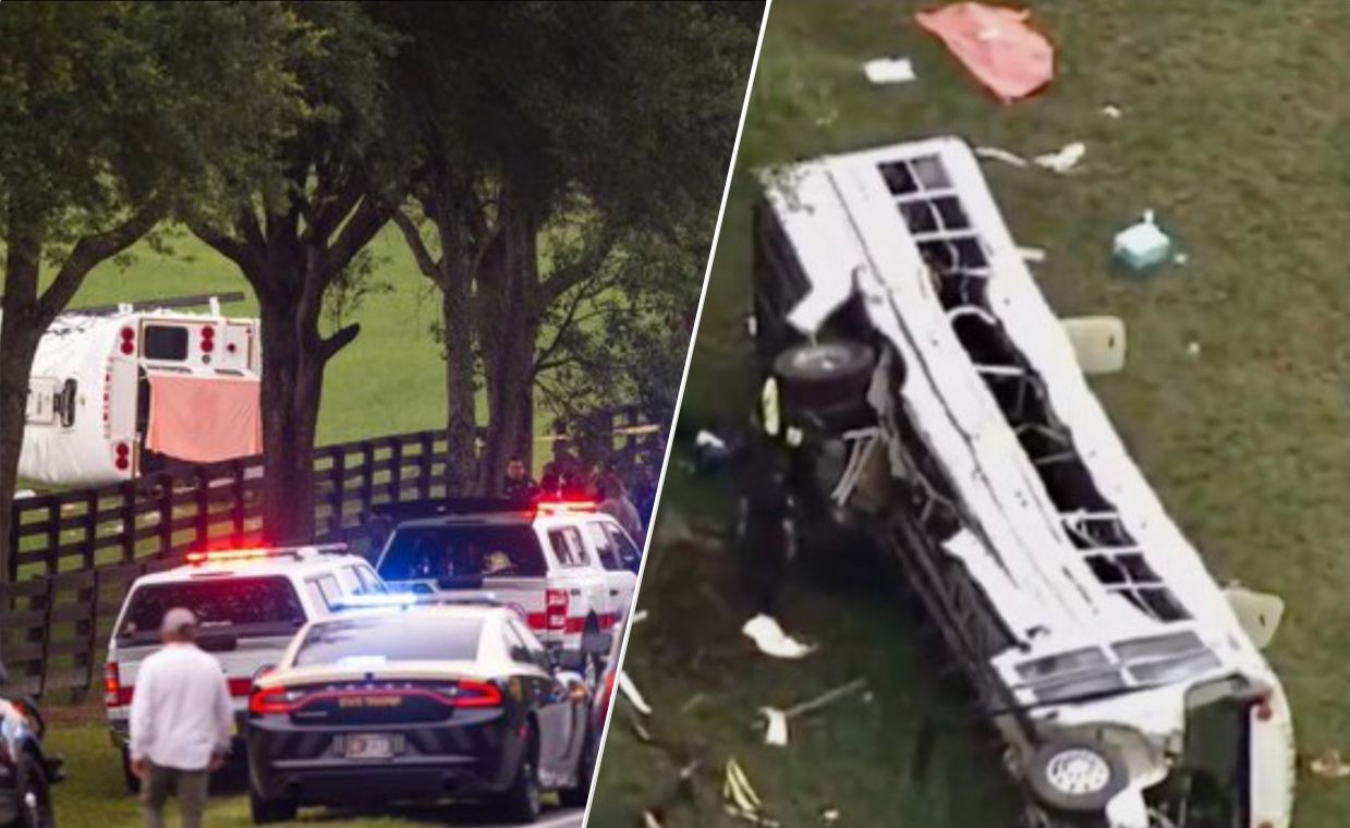 Wypadek autobusu na Florydzie. Osiem osób nie żyje, wiele jest rannych