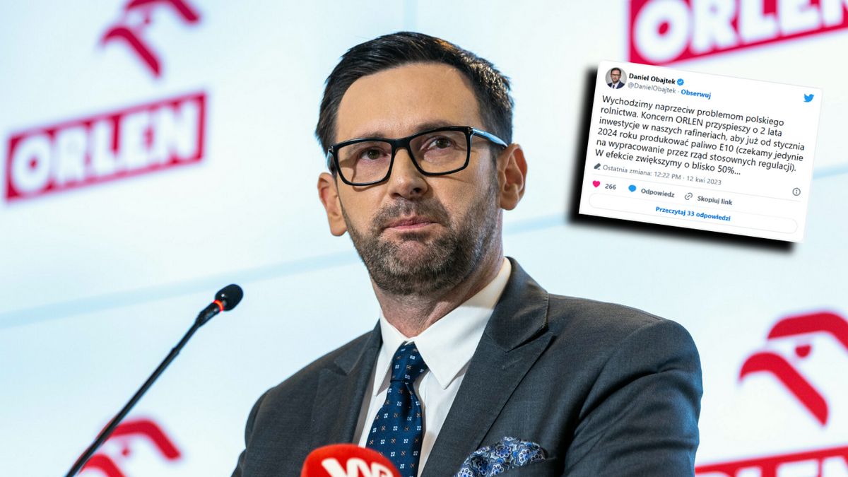 Orlen od 2024 roku będzie produkował paliwo E10. Skorzystać mają polscy rolnicy - zapowiedział Daniel Obajtek