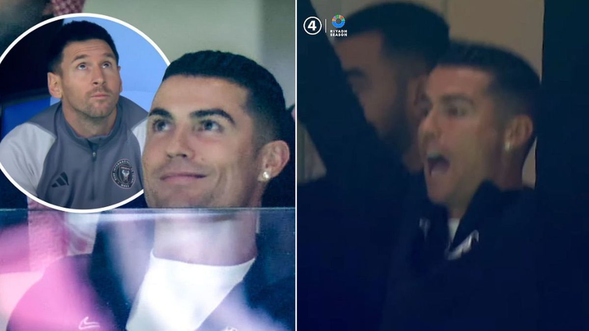 Cristiano Ronaldo (w tle: Leo Messi)