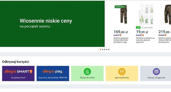 Allegro z uproszczoną i bardziej personalizowaną stroną główną