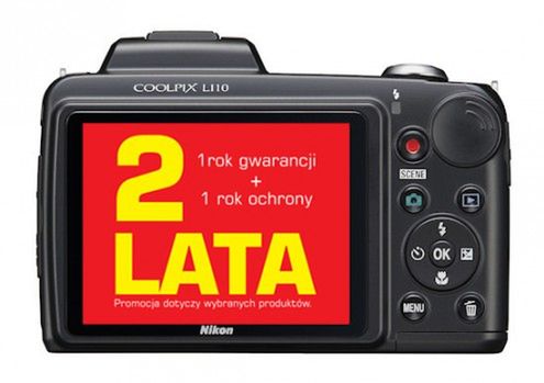 Nikon Polska oferuje 2 lata gwarancji - na kilka modeli