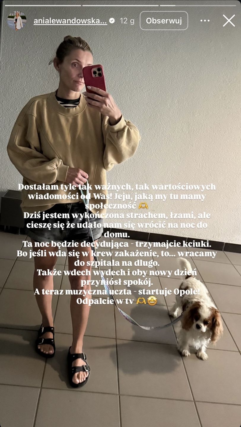 Syn Anny Lewandowskiej trafił do szpitala