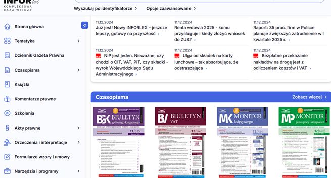 Infor prezentuje nową wersję serwisu dla specjalistów