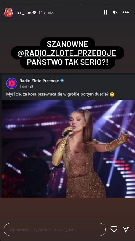 Cleo reaguje na krytykę swojego występu