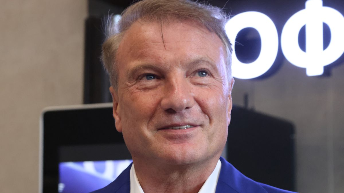 VELIKY NOVGOROD, RUSSIA - SEPTEMBER 21: (RUSSIA OUT) Russian businessman, Sberbank's CEO Herman Gref speeches while visiting the Sberbank's school prior to the State Souncil's Presidium on September 21, 2023 in Veliky Novgorod, Russia. President Putin is having a one-day trip to northwestern region of Veliky Novgord oblast. (Photo by Contributor/Getty Images)