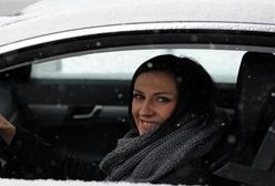 Pyrek w mercedesie. Pierwsza jazda w śniegu.