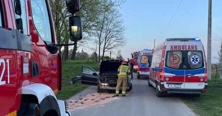 Wypadek drogowy w miejscowości Żuków