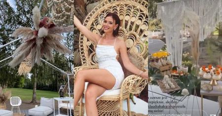 Klaudia Halejcio wyprawiła "SKROMNE" "garden party": ścianka do robienia zdjęć, przyczepa z alkoholami, pierogi teściowej (ZDJĘCIA)