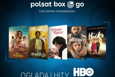 Grafika promująca HBO Max w ofercie Polsat Box Go