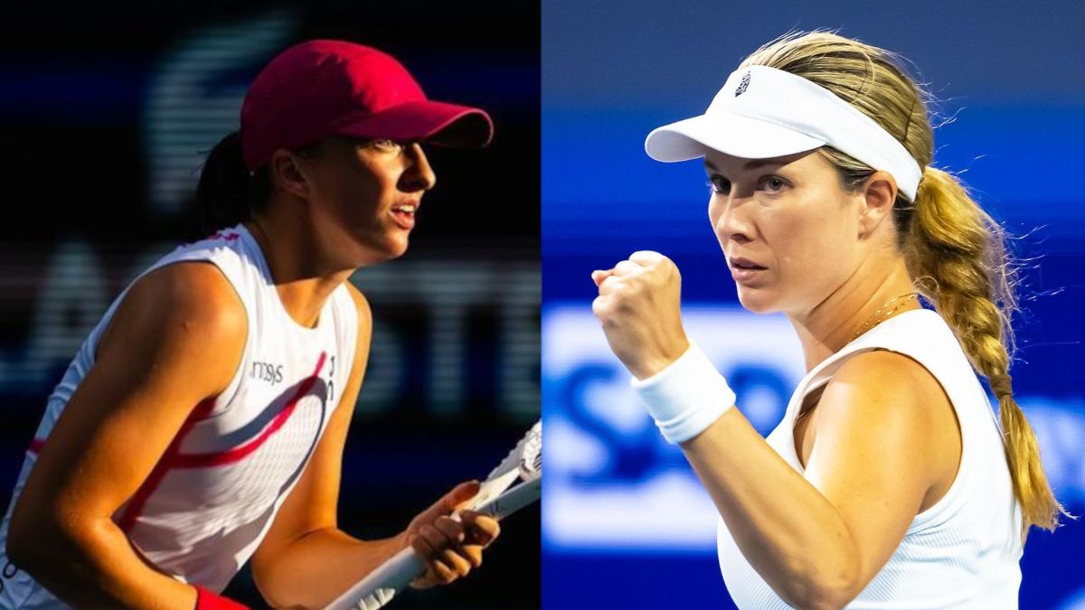 Iga Świątek i Danielle Collins.