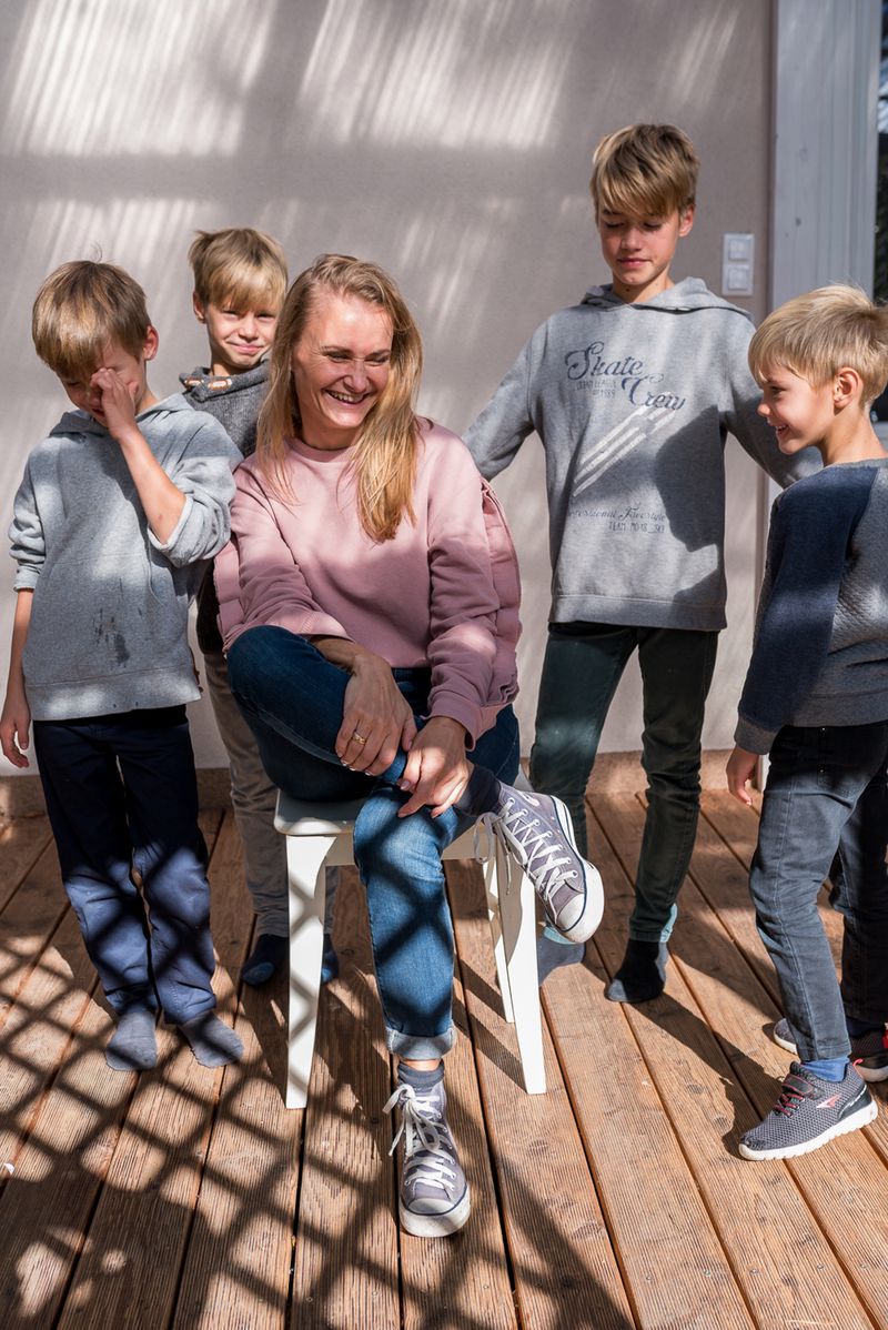 Agnieszka Stefaniuk z dziećmi