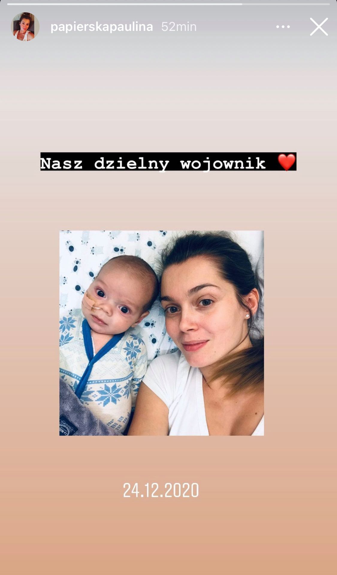 Paulina Papierska spędziła Wigilię z synem w szpitalu