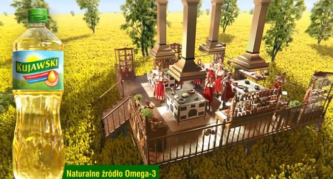 Olej Kujawski na ludowo reklamowany jako „naturalne źródło Omega-3” (wideo)