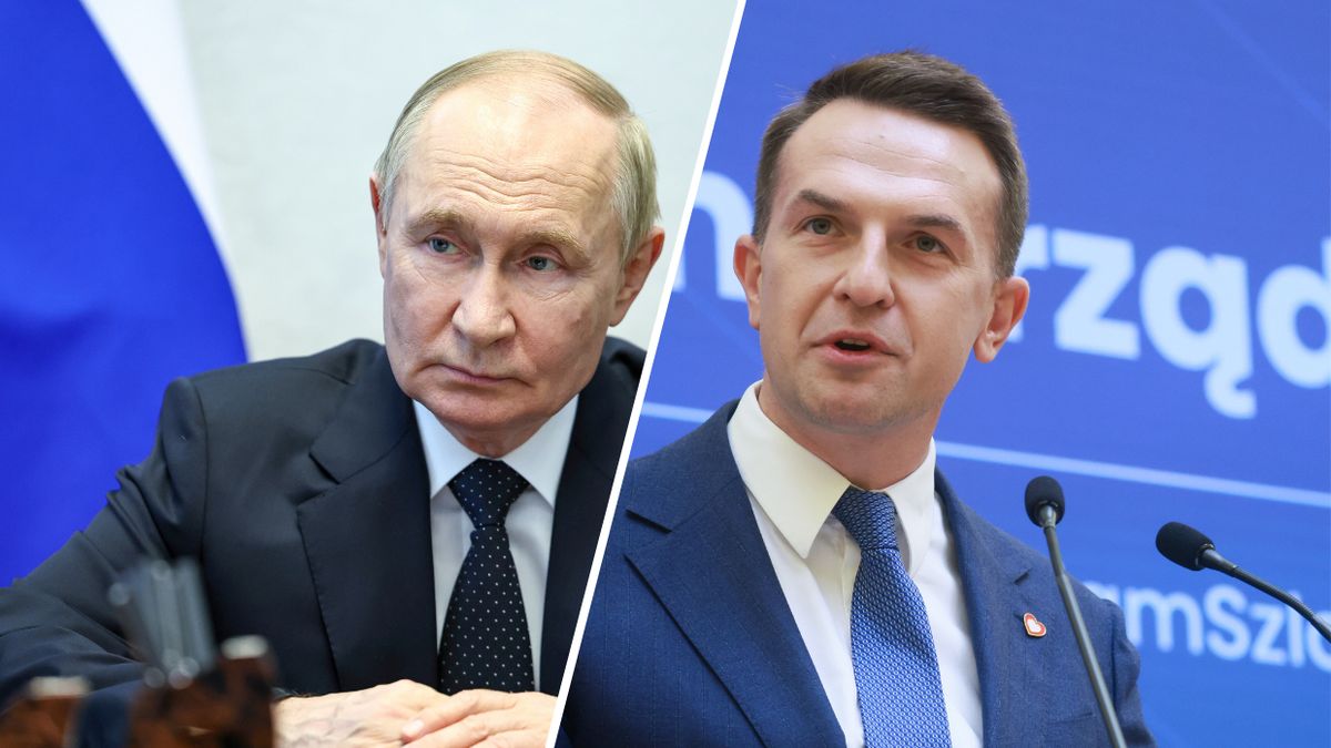 Władimir Putin i Adam Szłapka