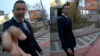 Radosław Majdan i tajemnicza kobieta AWANTURUJĄ SIĘ i KLNĄ przed szkołą. Nie gryźli się w język: "Niech FRAJER płaci!"