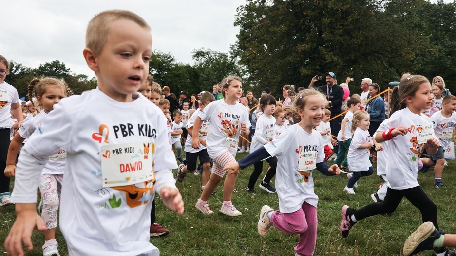 Bieg dzieci na Poland Business Run w Krakowie
