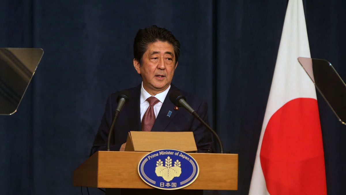 Na zdjęciu Shinzo Abe, premier Japonii