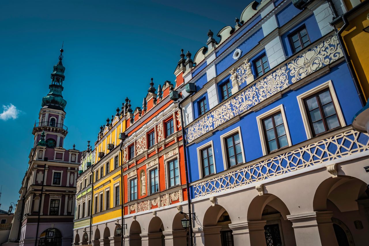 Zamość urzeka kolorami kamienic przy rynkach