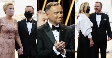 Gala Wręczenia Nagród XVIII Konkursu Chopinowskiego: eleganccy Andrzej i Agata Dudowie, wpatrzony w żonę Jacek Kurski (ZDJĘCIA)