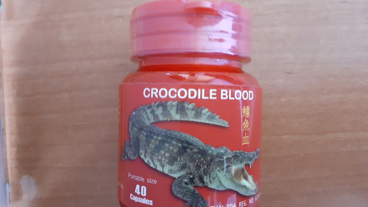 Kapsułki z krwią krokodyla.