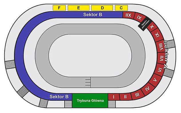 Plan powiększonego stadionu Polonii