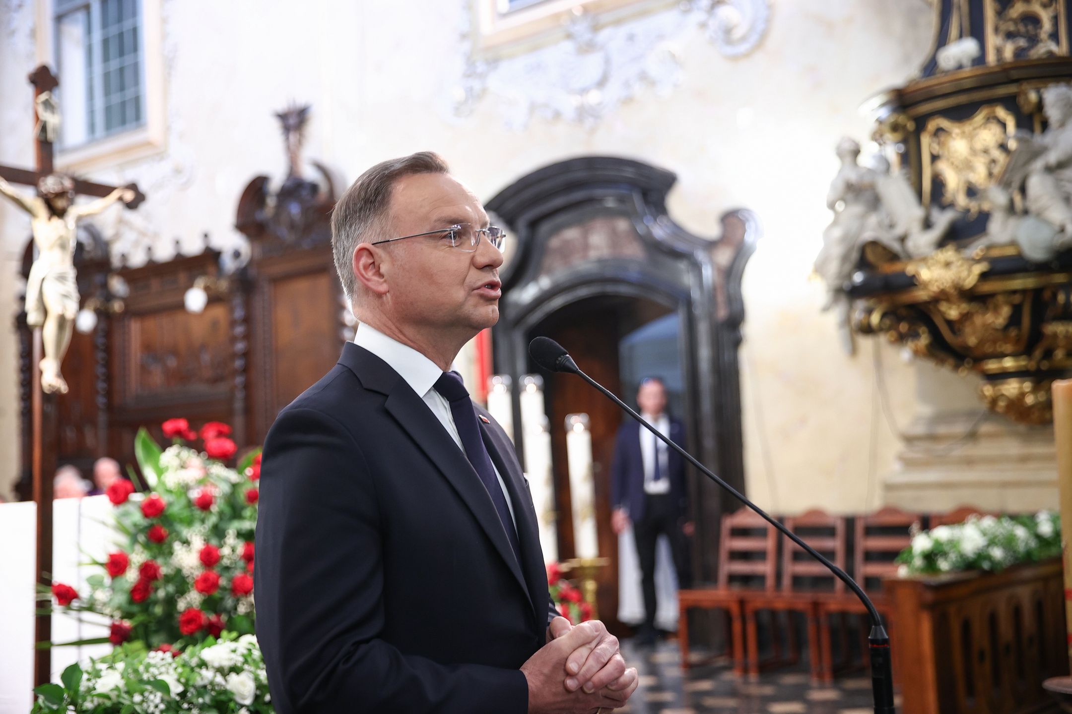 Andrzej Duda
�ukasz G�gulski
ceremonia, ceremonia pogrzebowa, Jacka Zieli�skiego, pogrzeb, pogrzebowa, po�egnanie, Skaldowie