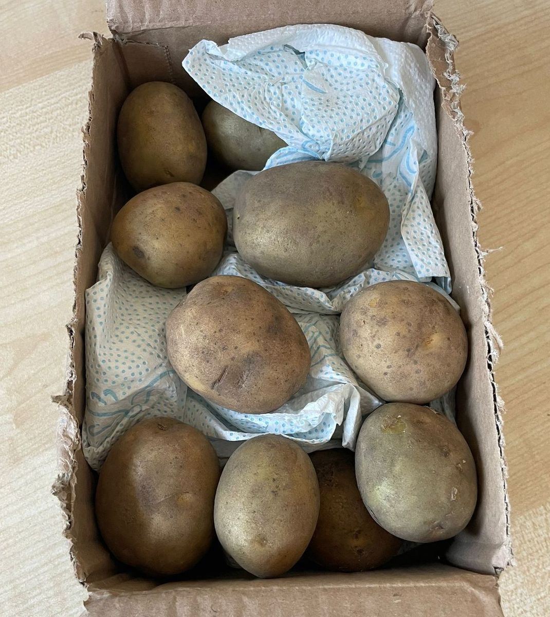 Ziemniaki znalezione w przesyłce