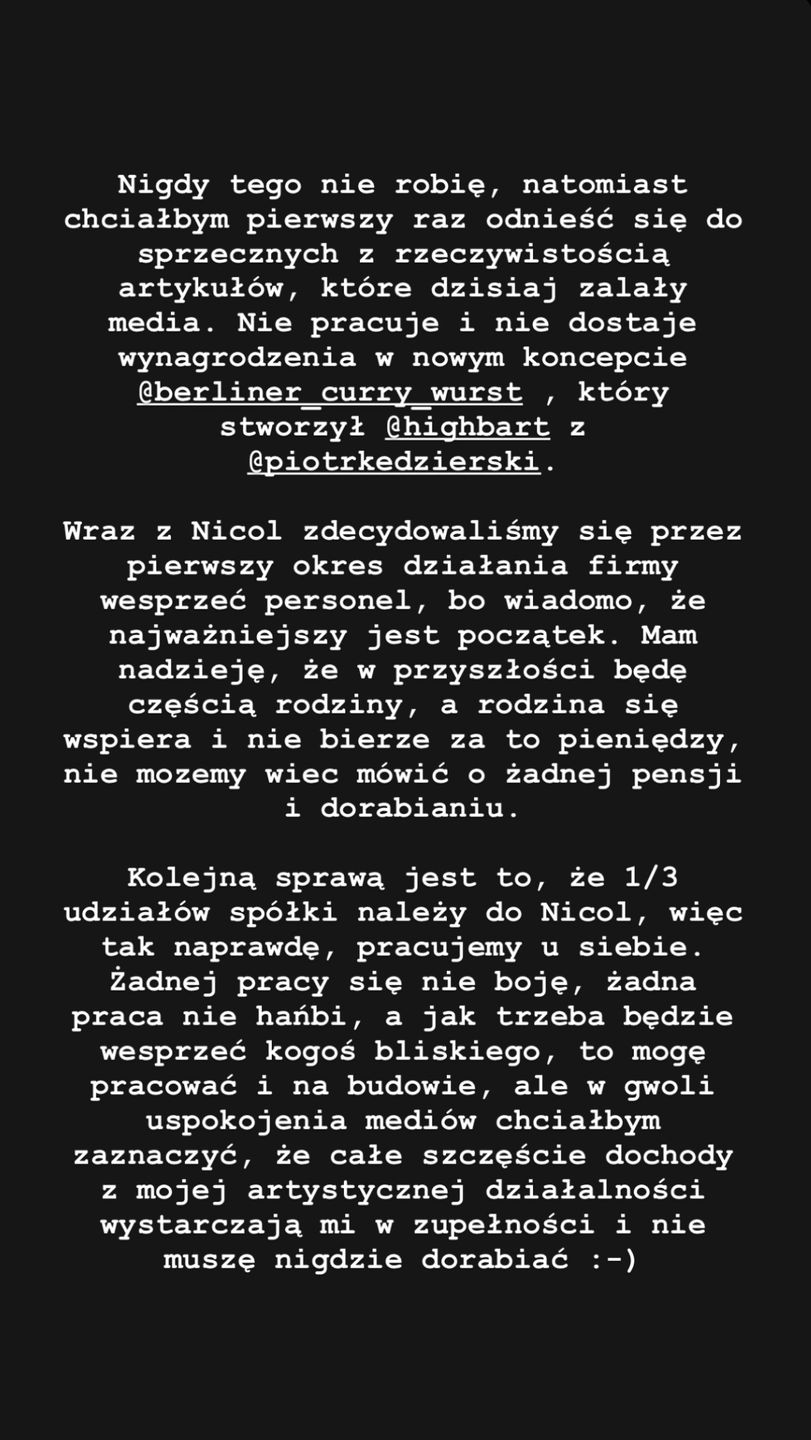 Oświadczenie Allana Krupy
