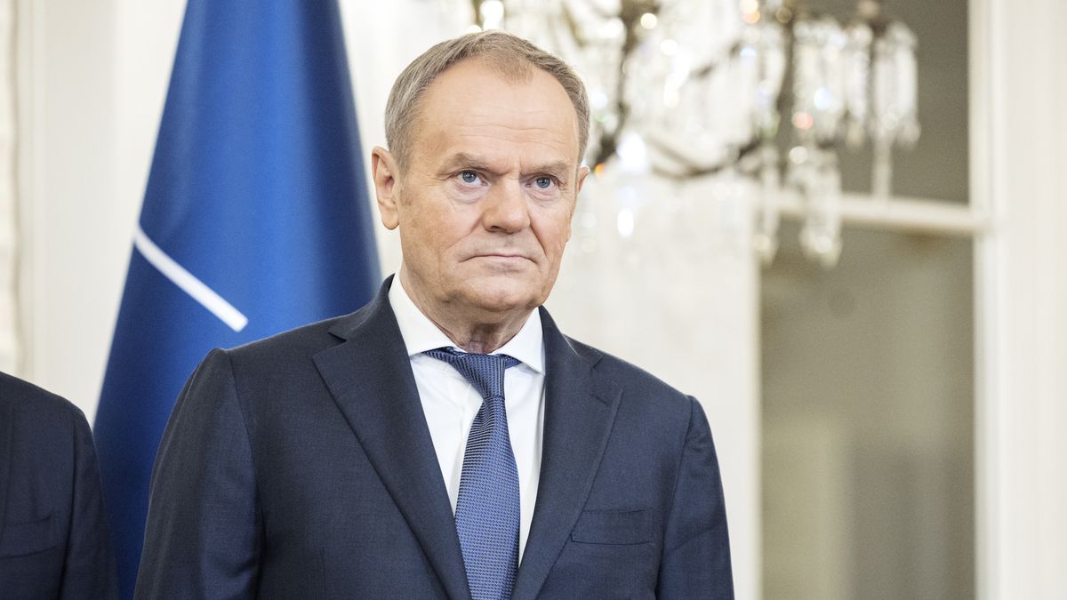 Donald Tusk, Poland's prime minister, during the Baltic Sea NATO allies summit at the Presidential Palace in Helsinki, Finland, on Tuesday, Jan. 14, 2025. Finland and Estonia are co-hosting the summit with NATO members from around the Baltic Sea to discuss measures to secure critical assets on the seabed. Photographer: Roni Rekomaa/Bloomberg via Getty Images