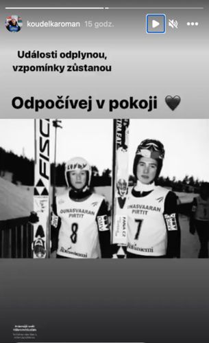 Roman Koudelka pożegnał Antonina Hajka (za: Instastories)