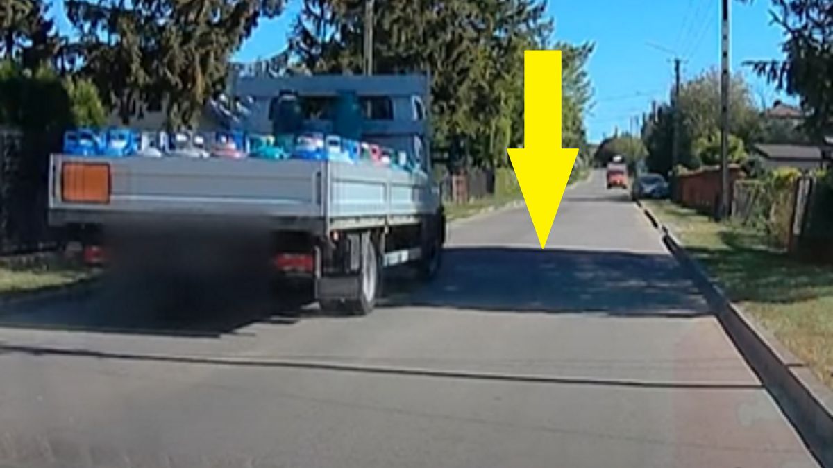 Butle z gazem wyskoczyły z ciężarówki