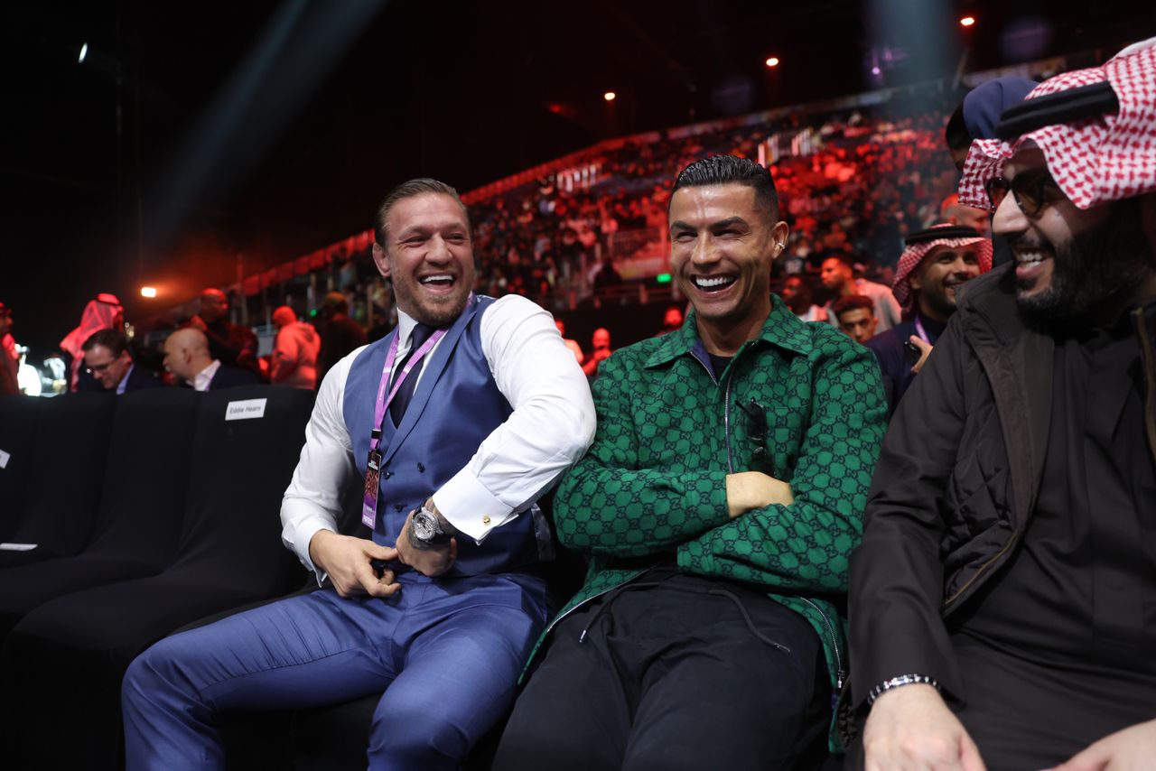 In the photo from the left: Conor McGregor and Cristiano Ronaldo.