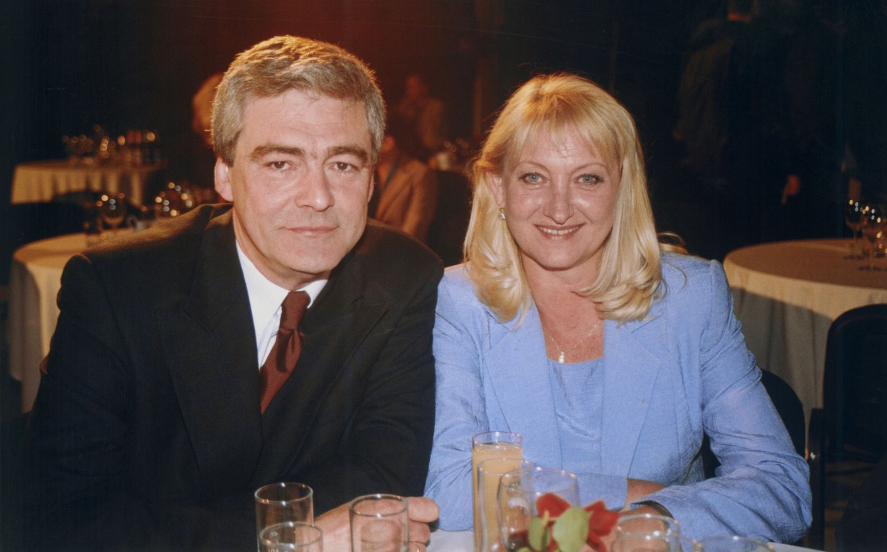 Leszek Teleszyński z żoną. 2001 rok