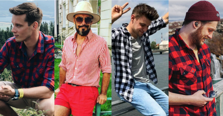Kratka gingham w stylizacjach celebrytów