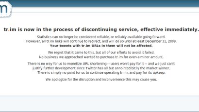 Tr.im został zamknięty. Czy takie serwisy się opłacają? 1