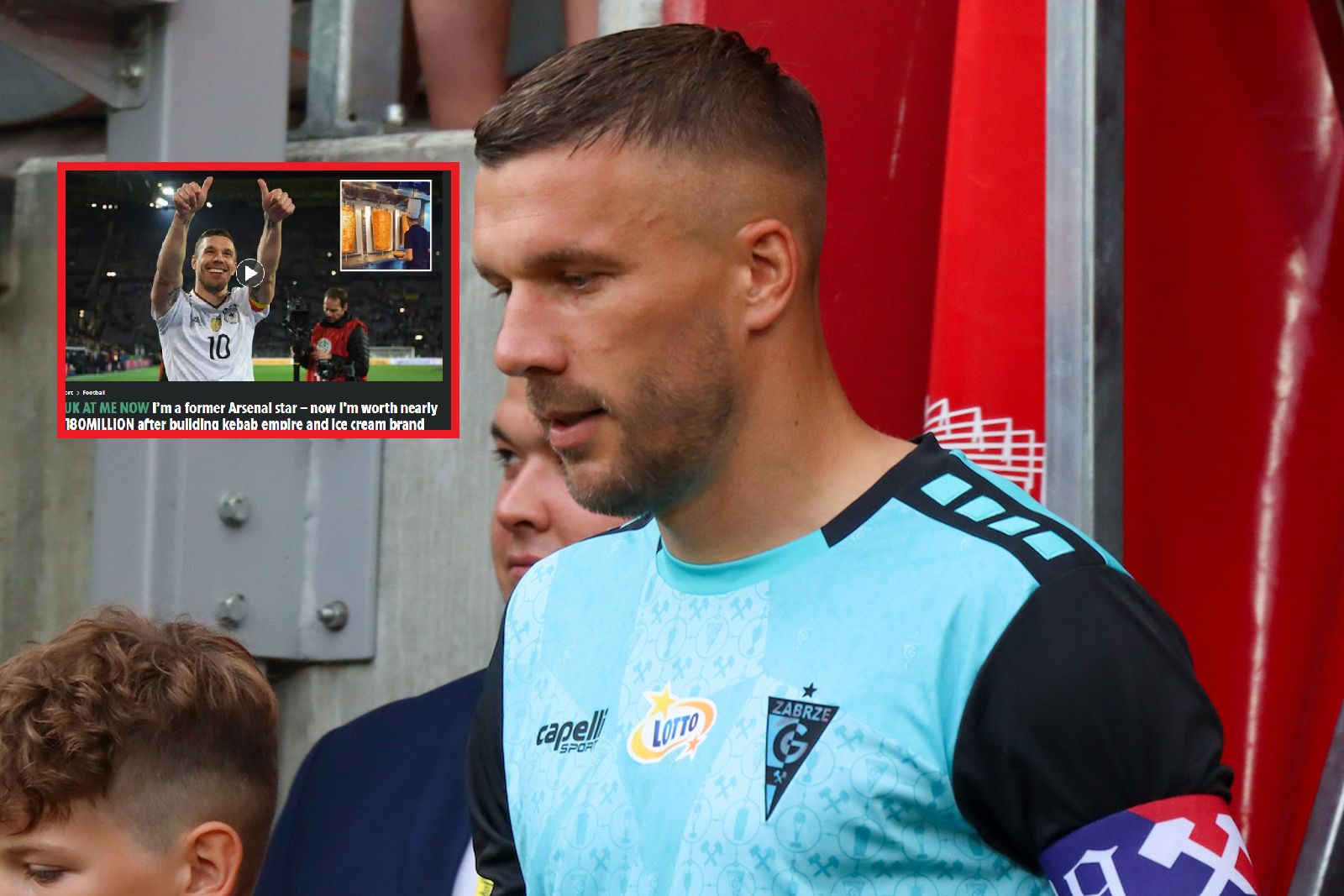 Podolski dorobił się ogromnej fortuny. Nawet Anglicy są pod wrażeniem